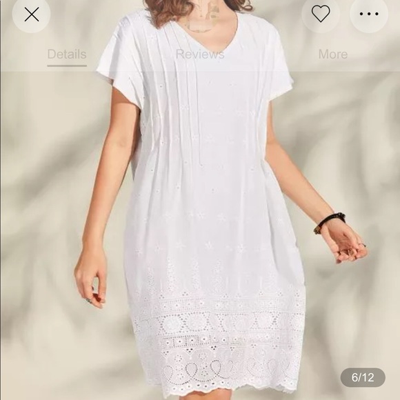 Casual Solid V-Neckline Knee-length A-line… - Picture 6 of 10